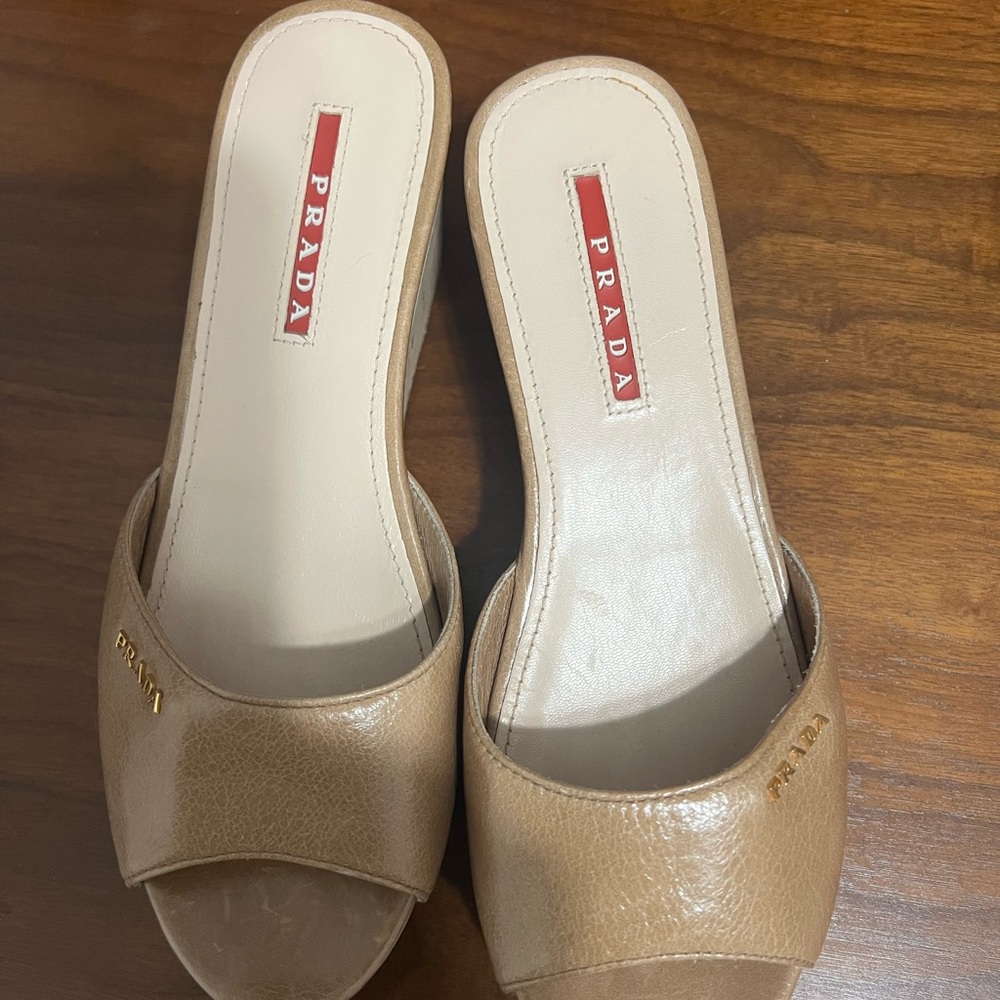 Prada wedge heels